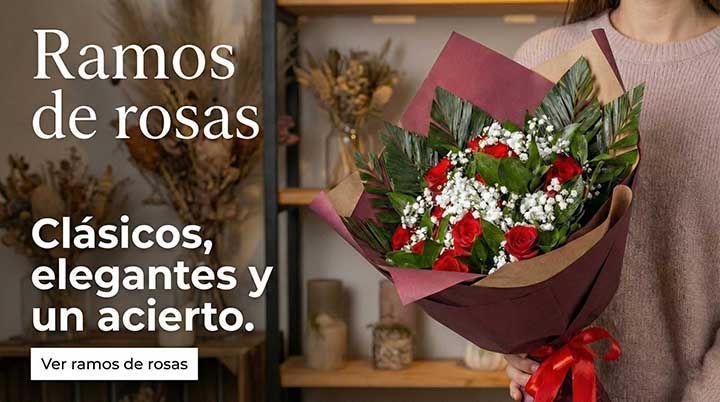 Ramos de rosas elegantes y frescas con env&iacute;o a domicilio en Palma de Mallorca